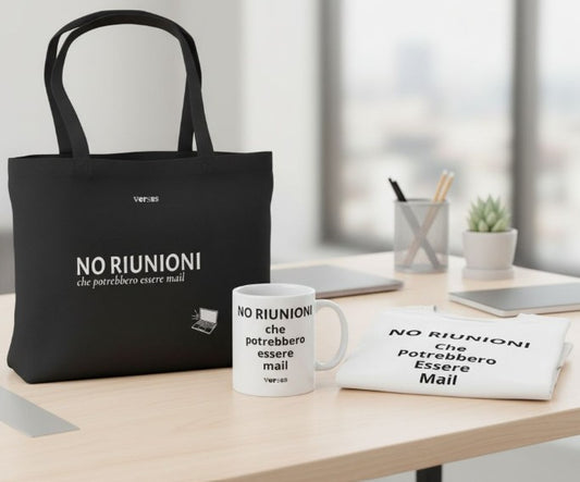 NO RIUNIONI Pack (Bag+Tshirt+Mug)